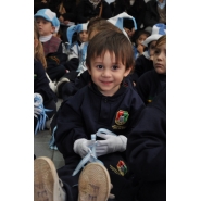 Festejos por el Día de la Bandera con los niños de Jardín